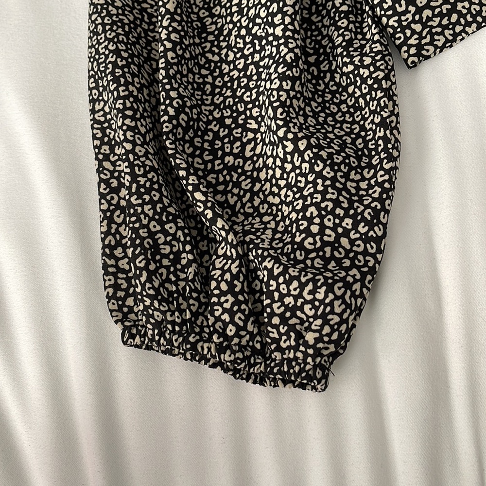 Leopard Print Wrap Top - image 4
